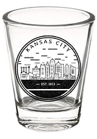Kansas City 2oz Circle Skyline Shot Glass