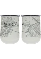 St Louis 18 oz Wordmark Map Stainless Steel Stemless