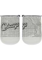 Chicago 18 oz Wordmark Map Stainless Steel Stemless - White