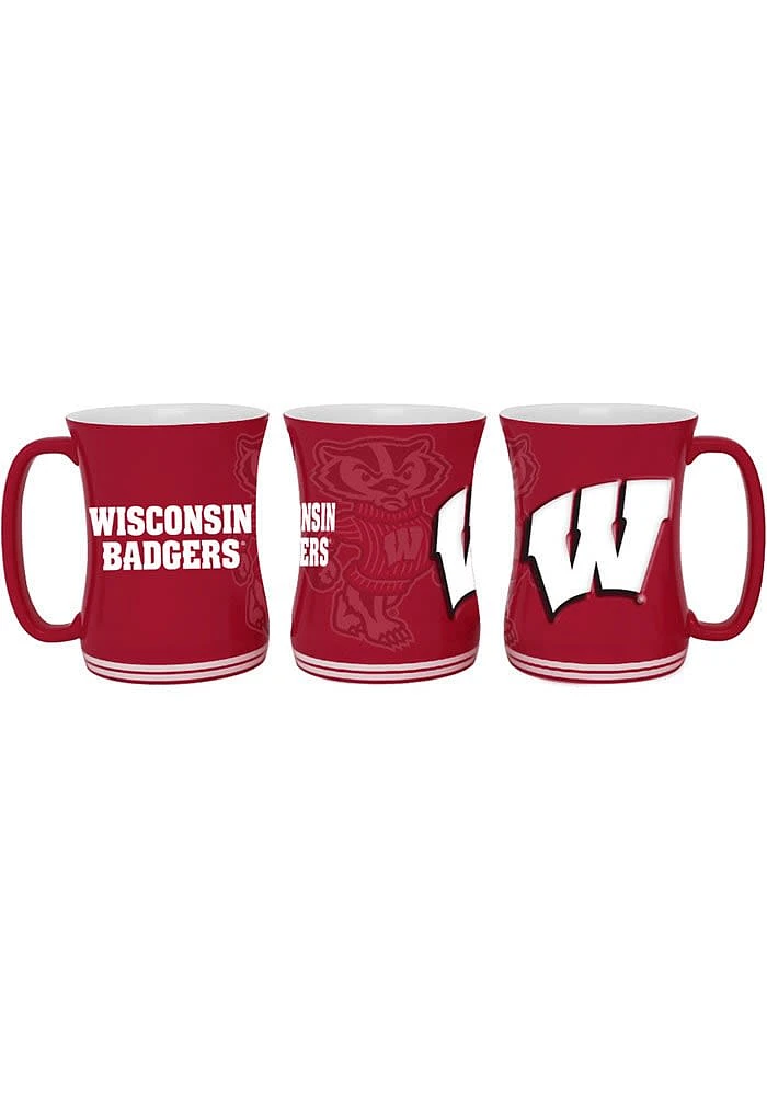 Wisconsin Badgers 16oz Barista Ceramic Mug - Red