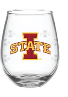 Iowa State Cyclones 15 oz Alumni Stemless Stemless Wine Glass - Red
