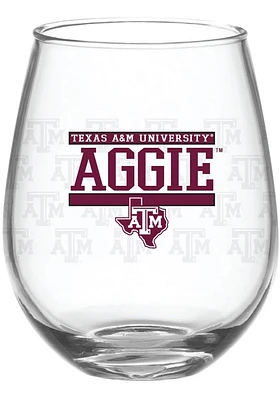 Texas A&M Aggies 15 oz Alumni Stemless Stemless Wine Glass - Maroon
