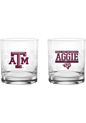 Texas A&M Aggies 14 oz Alumni Rock Rock Glass - Maroon