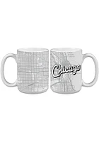 Chicago 15 oz City Map Ceramic Mug - White