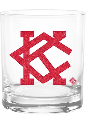 Kansas City Monarchs KC Monarchs Logo Rock Glass - Red