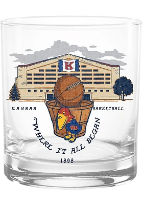 Kansas Jayhawks 14oz Stadium Rock Glass - White