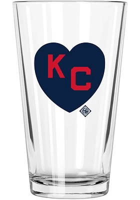 Kansas City Monarchs 16 oz KC Heart Pint Glass