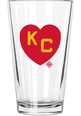 Kansas City Monarchs 16 oz. KC Heart Pint Glass