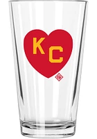 Kansas City Monarchs 16 oz. KC Heart Pint Glass