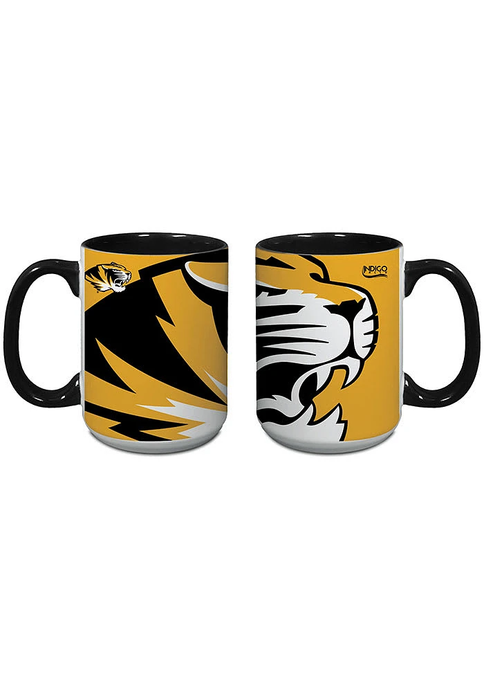 Missouri Tigers 15 oz Logo Ceramic Mug - Black
