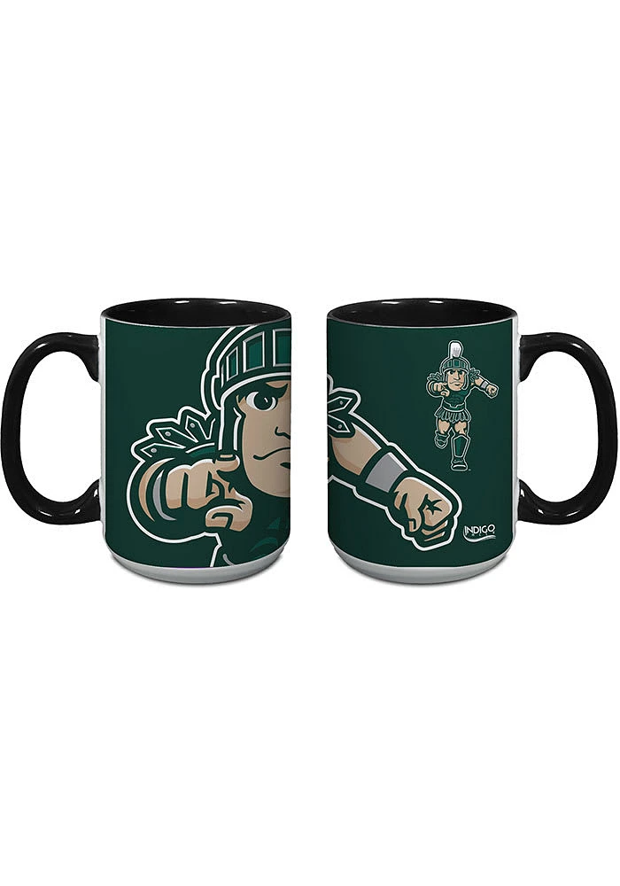 Michigan State Spartans 15 oz Logo Ceramic Mug - Green