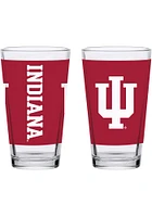 Indiana Hoosiers 16oz Full Color Wrap Pint Glass - Crimson