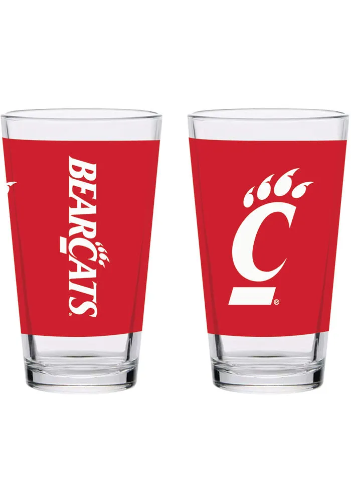 Cincinnati Bearcats 16oz Full Color Wrap Pint Glass