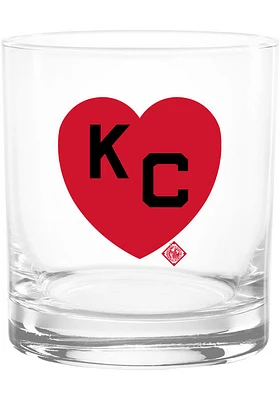 Kansas City Monarchs 14oz. KC Heart Rock Glass