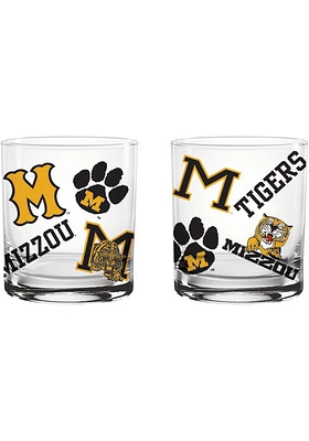 Missouri Tigers 14 OZ VAULT MEDLEY Rock Glass - Black
