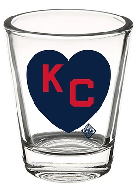 Kansas City Monarchs 2 oz KC Heart Shot Glass