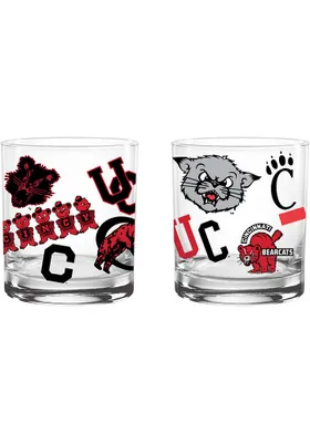 Cincinnati Bearcats 14 OZ VAULT MEDLEY Rock Glass