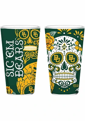 Baylor Bears 16 oz Dia Pint Glass - Green