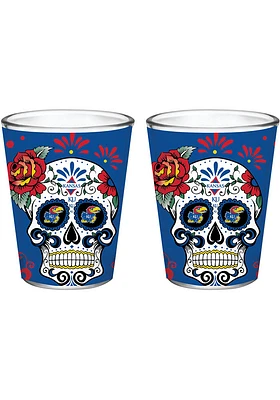 Kansas Jayhawks 2 oz Dia Shot Glass
