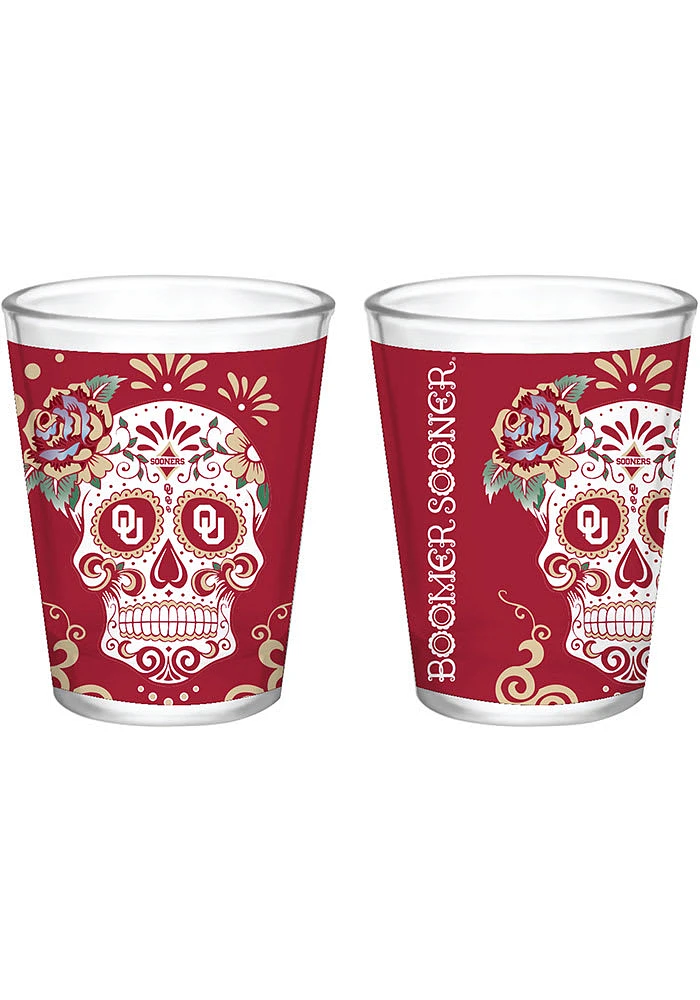 Oklahoma Sooners 2 oz Dia Shot Glass