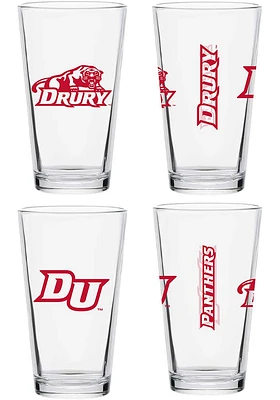 Drury Panthers 16oz Core Pint Glass - Red