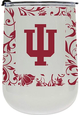 Indiana Hoosiers 18oz Floral Stainless Steel Stemless - Red