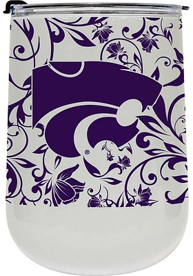 K-State Wildcats 18oz Floral Stainless Steel Stemless