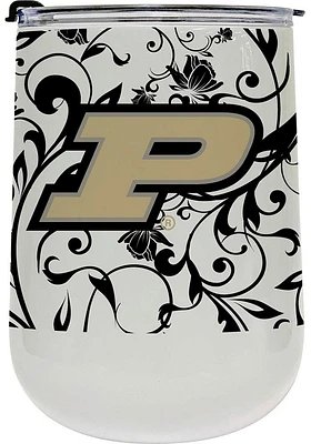 Purdue Boilermakers 18oz Floral Stainless Steel Stemless