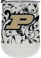 Purdue Boilermakers 18oz Floral Stainless Steel Stemless