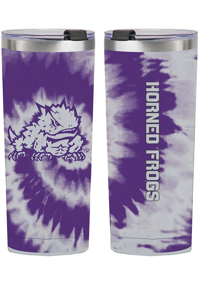 TCU Horned Frogs 24oz Tie Dye Stainless Steel Tumbler - Purple