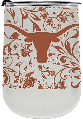Texas Longhorns 18oz Floral Stainless Steel Stemless - Burnt Orange