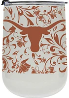 Texas Longhorns 18oz Floral Stainless Steel Stemless - Burnt Orange
