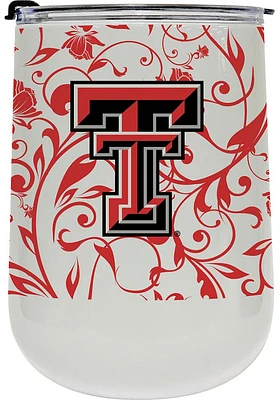 Texas Tech Red Raiders 18oz Floral Stainless Steel Stemless - Red