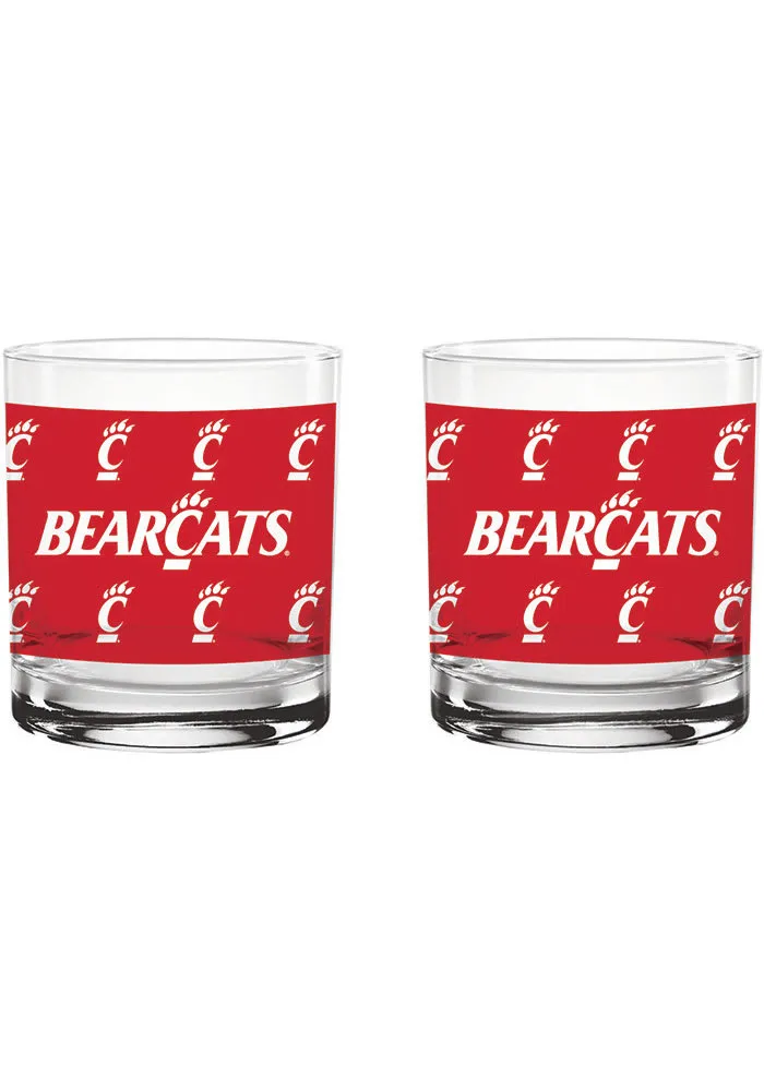 Cincinnati Bearcats 14oz KO Rock Glass