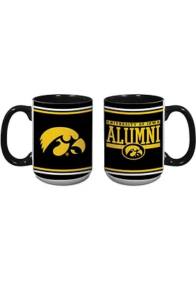 Iowa Hawkeyes 15oz Alumni Java Ceramic Mug - Black