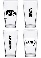 Iowa Hawkeyes 16oz Core Pint Glass - Black