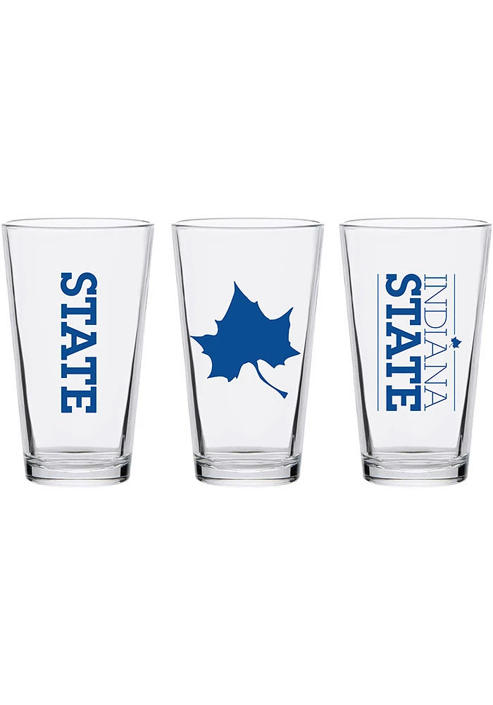 Indiana State Sycamores 16oz Core Pint Glass - Red