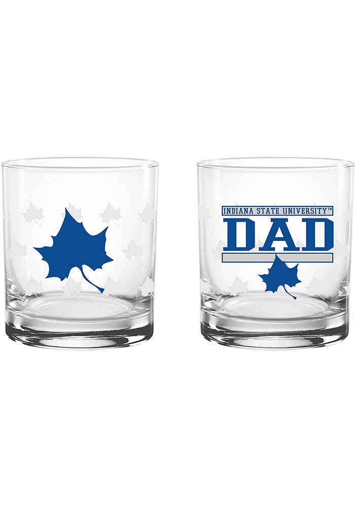 Indiana State Sycamores 14oz Dad Rock Glass - Red