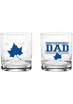 Indiana State Sycamores 14oz Dad Rock Glass - Red