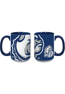 Drake Bulldogs 15oz Large Logo Ceramic Mug - Blue