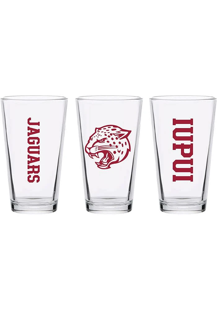 IUPUI Jaguars 16oz Core Pint Glass - Red