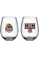 IUPUI Jaguars 15oz Mom Stemless Wine Glass - Red