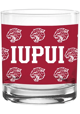 IUPUI Jaguars 14oz KO Rock Glass - Red