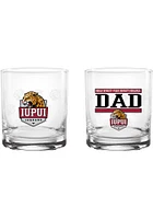 IUPUI Jaguars 14oz Dad Rock Glass - Red
