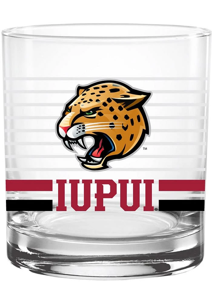 IUPUI Jaguars 14oz Ring Rock Glass - Red