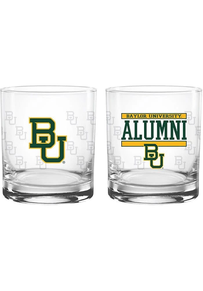 Baylor Bears 14 oz Alumni Rock Glass - Green