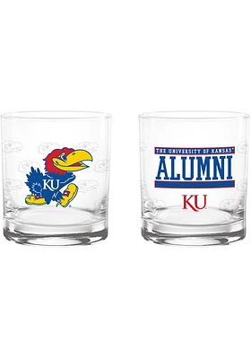 Kansas Jayhawks 14 oz Alumni Rock Glass - Blue