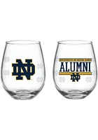 Notre Dame Fighting Irish 15 oz Alumni Stemless Wine Glass - Blue