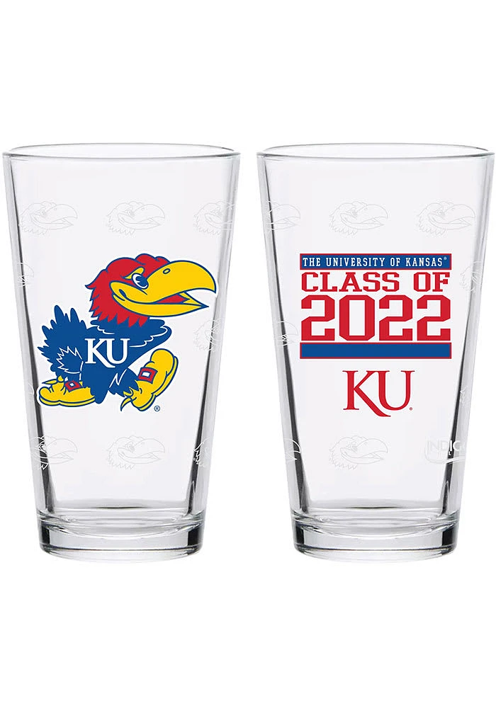 Kansas Jayhawks 16 oz Class of Pint Glass