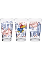 Kansas Jayhawks 16oz Campus Pint Glass - White